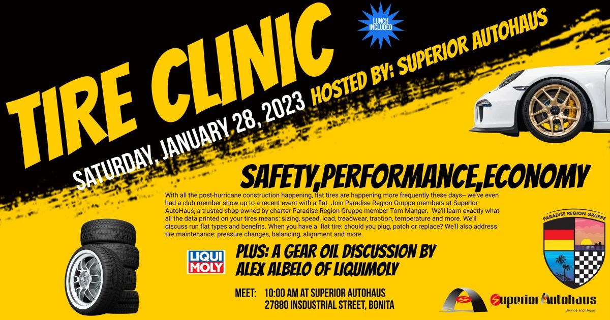 Tire Clinic in Paradise Another "Superior" Tech Session